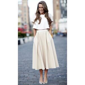 Torn by Ronny Kobo Textured Midi Skirt